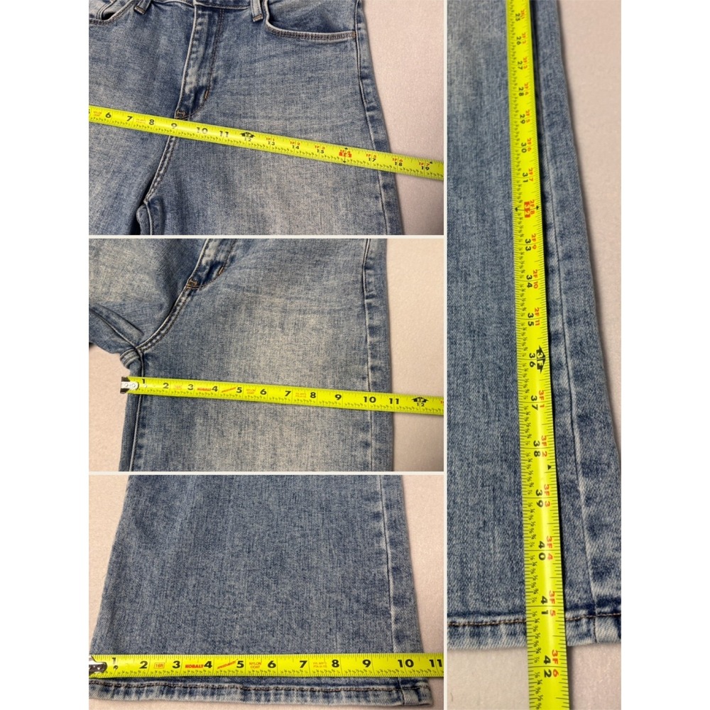 Just Black Denim Womens 27 Wide Leg Jeans Blue High Rise Stretch Made in USA - Picture 5 of 6